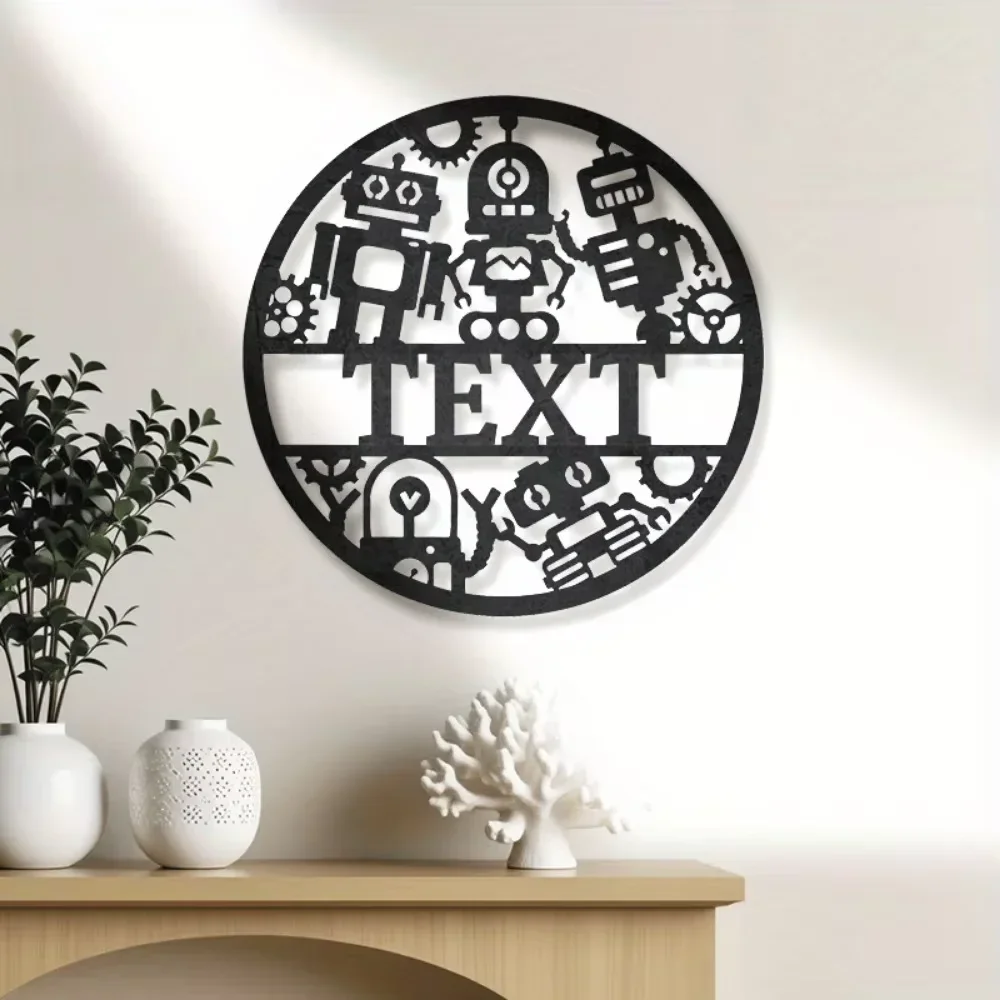 

Custom Iron Wall Decor Exclusive Personalized Metal Bot Wall Art. Vintage Style, Ideal for Homes & Offices, Indoor/Outdoor. Perf