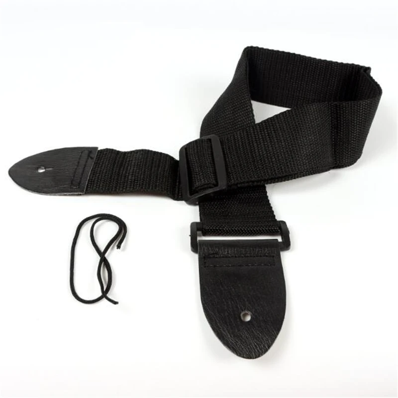 2PCS Guitar Strap  Leather Head Adjustable Shoulder Strap For Guitar Electric Bass Guitar Parts  Accessories Black New Guitars