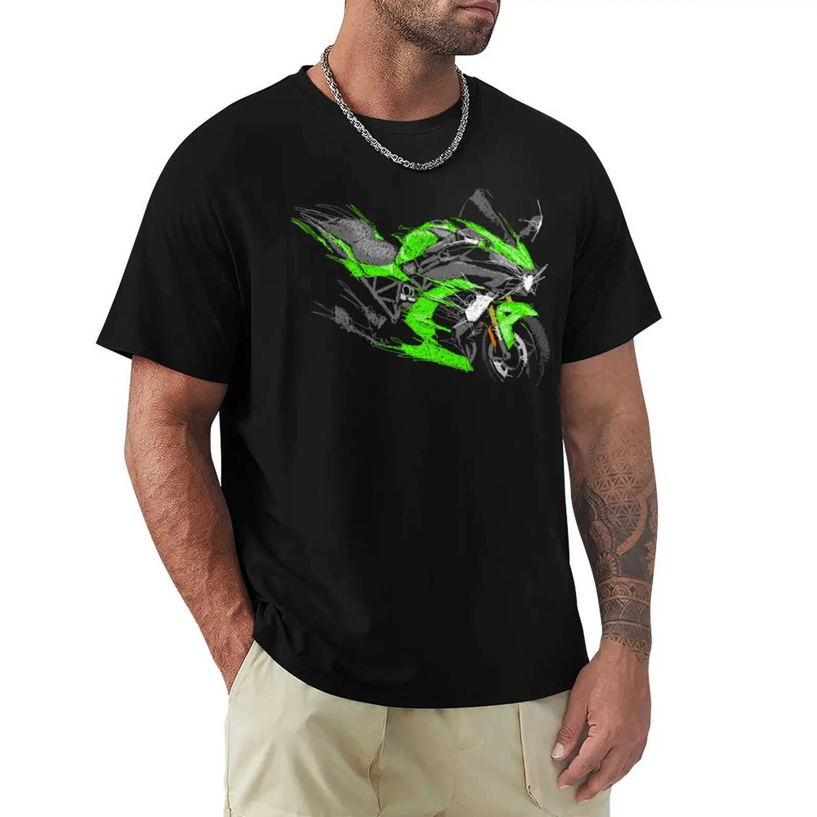 

Ninja H2 SX T-Shirt customs anime stuff summer tops mens cotton t shirts