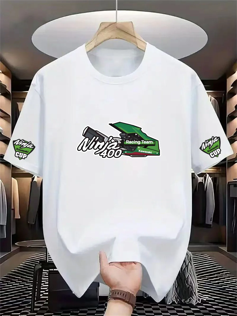 

Kawasaki's new men's summer short sleeved quick drying T-shirt, men's sports T-shirt, high-quality printed casual sports top