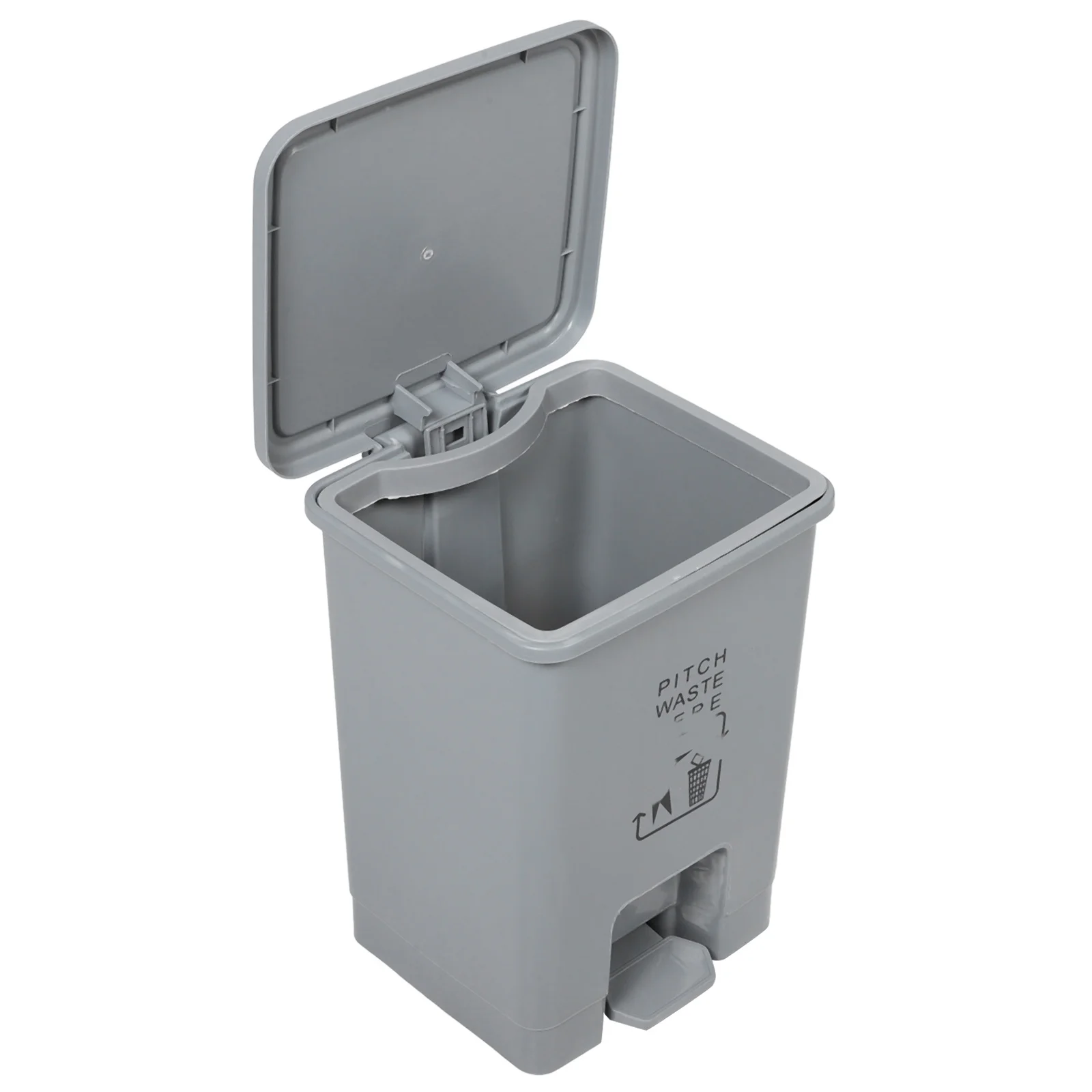 

1pc Step Trash Can 15L Large Capacity Plastic Pedal Bin For Home Kitchen Bathroom Indoor Outdoor Use Waste Organizer