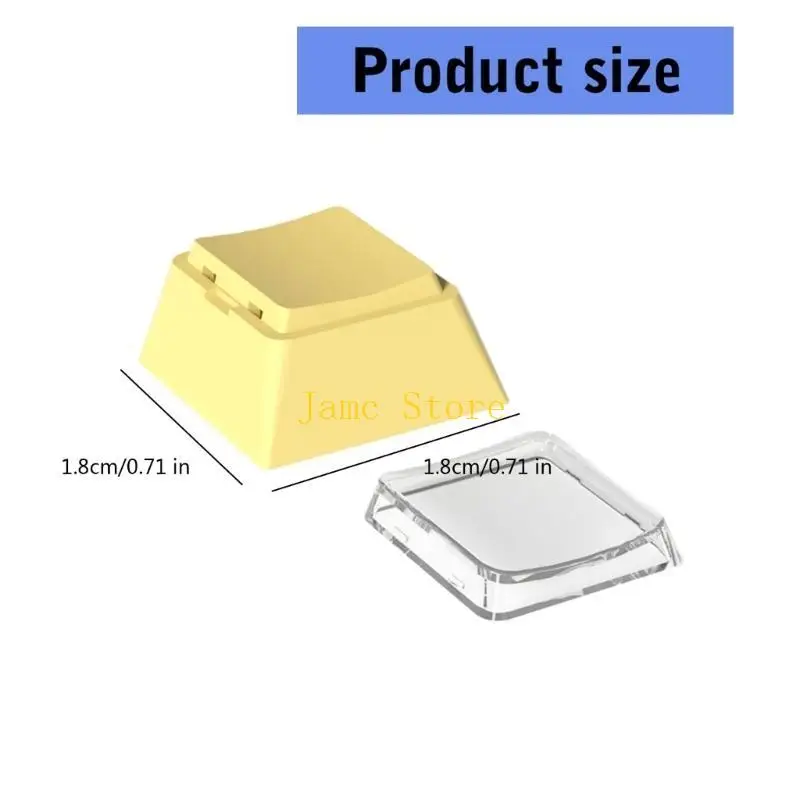 LX0B 8pcs PBT Keycap en blanco Conjunto perfil Cheey PBT+PC 1U Capas teclas para teclados mecánicos con color clásico