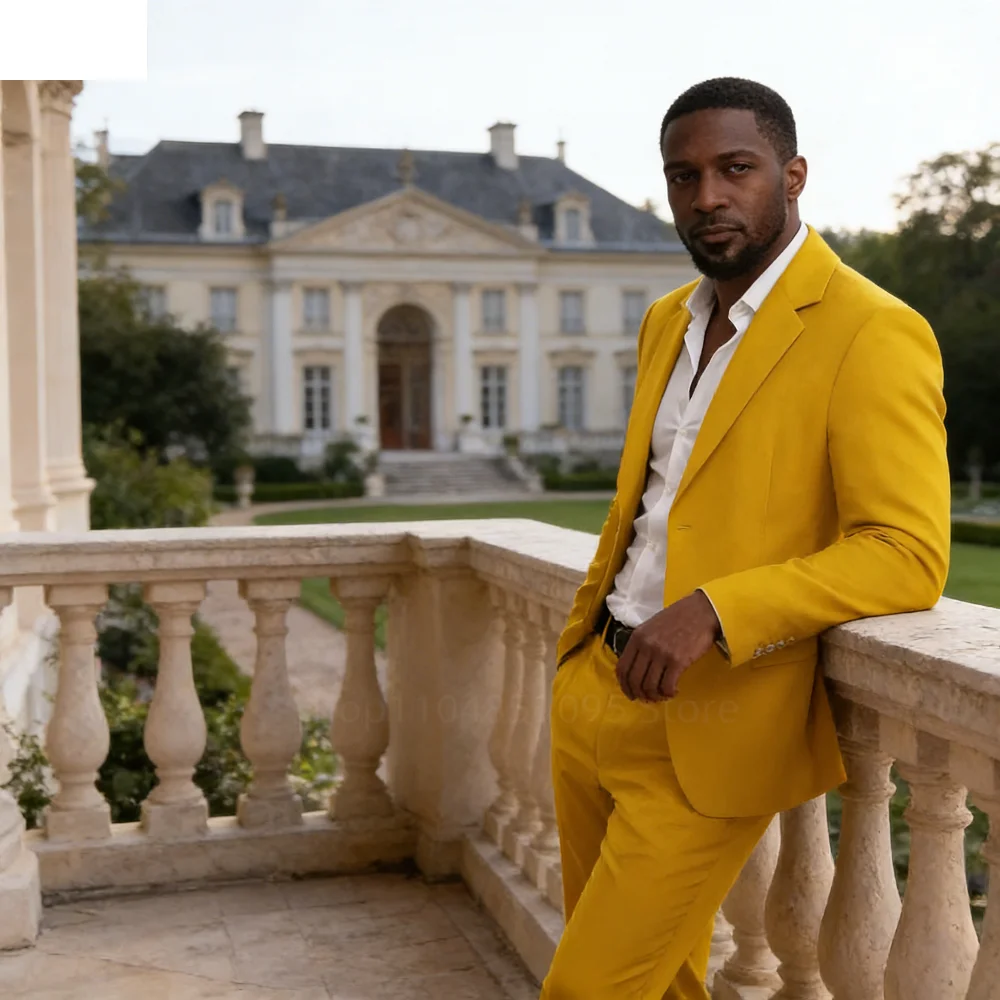 

Высококачественный мужской костюм-смокинг Slim Fit с лацканами, деловой пиджак и брюки, комплект из 2 предметов для свадьбы, вечеринки, торжественных мероприятий