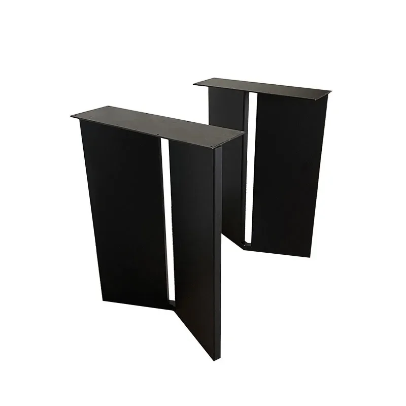 أرجل طاولة كبيرة من الخشب الصلب من الفولاذ الكربوني على شكل حرف V وأرجل طاولة للمؤتمرات المكتبية