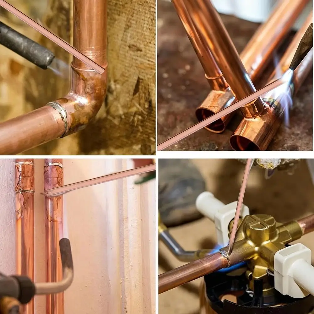 4Pcs 250mm Phosphor Copper Welding Rod Phosphor Bronze Self Fluxing Brazing Soldering Rod Copper Brass No Solder Powder