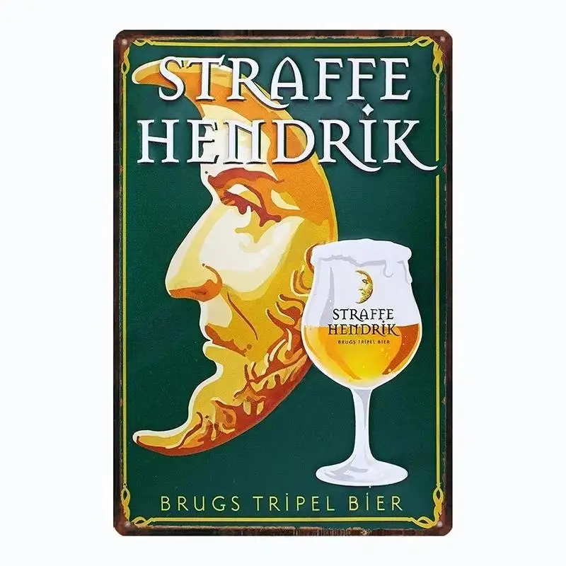 الألمانية بلجيكا البيرة بيروني WATERLOO ريترو خمر معدن القصدير علامات ملصق لغرفة بار حانة نادي رجل الكهف الجدار الديكور A-217 #2