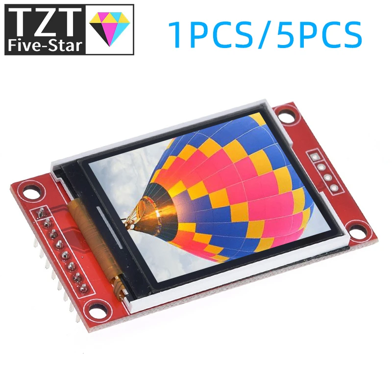 

1/5PCS 1.8 Inch 1.8" LCD Display TFT Screen Module SPI Interface 128*160 Resolution 16BIT RGB 4 IO ST7735S Driver for Arduino
