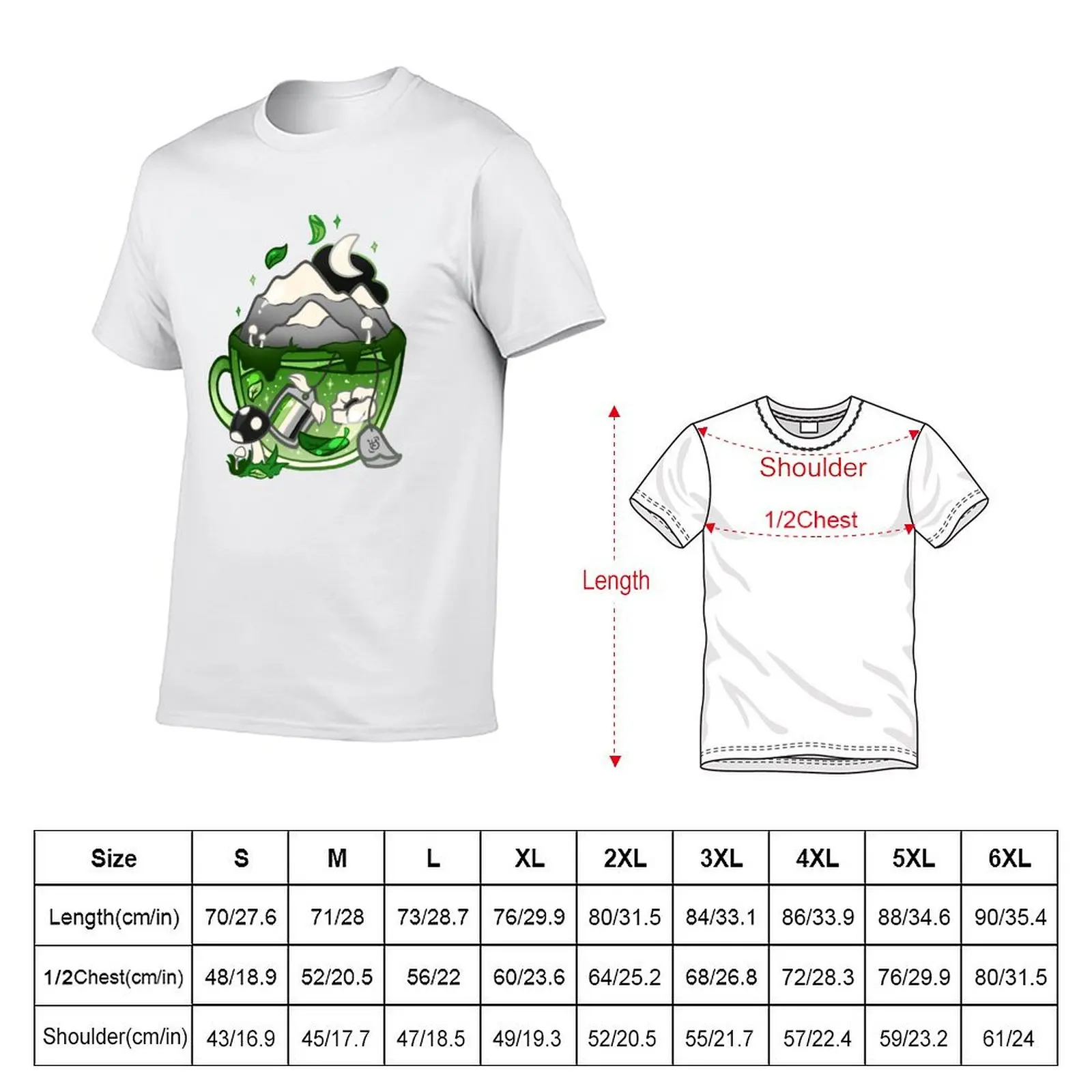 Pride Flag Teacup - Nature Aromantic T-Shirt Sporty Breathable Short Sleeve T-Shirt