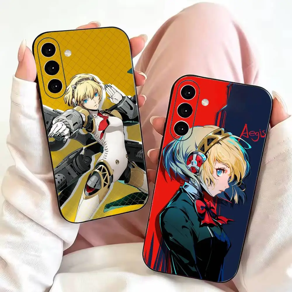 Aegis P3 Game Persona 3 Phone Case For Samsung Galaxy A73,A72,A71,A70,A53,A52,A51,Soft Silicone Black Cover