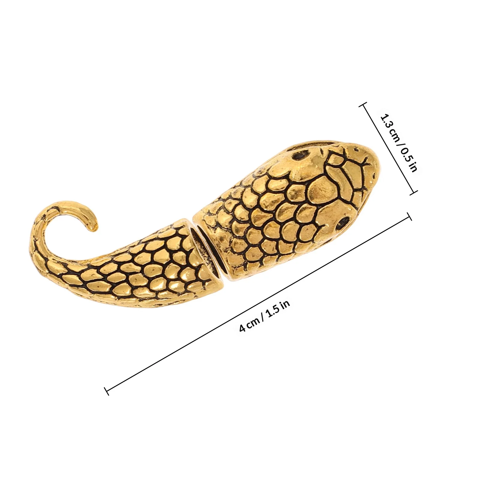 Conector de Joias Retro com Fecho de Cobra, 12 Peças, Acessórios para DIY, Colares e Pulseiras, Ganchos Extensor