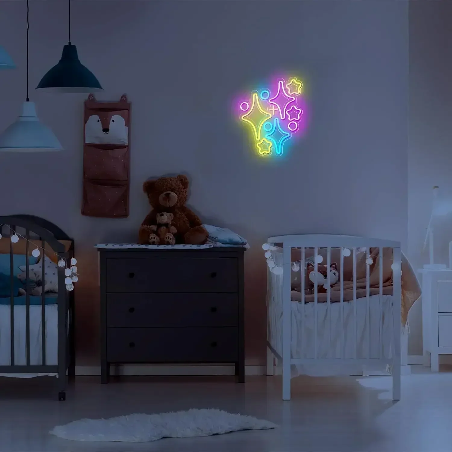 نجوم النيون علامات LED ضوء النيون علامات USB ضبط اشراق للرجل كهف غرفة نوم بار مقهى غرفة الطعام جدار ديكور هدية الكريسماس #5