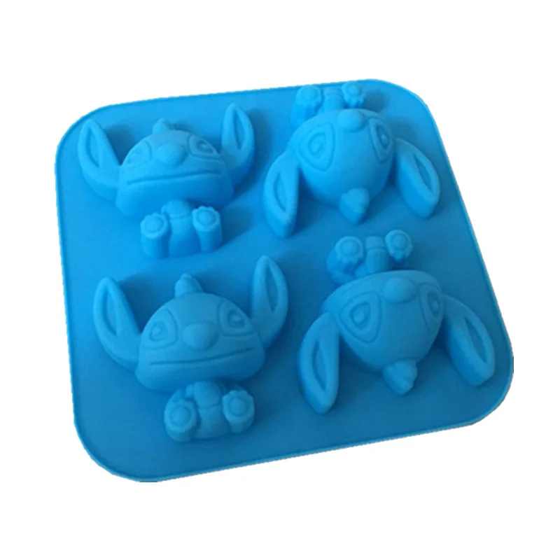 4 Even Cartoon Stitch Stitch Star Baby Silicone Molds Cake  Chocolate  Handmade Soap Mold DIY Kitchen Accessories Baking Tools