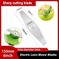Lithium Battery Lawn Mower 6 inch 150mm Alloy Saw Blade Lawnmower Metal Trimming Replacement Blade Accessories for Lawn Garden