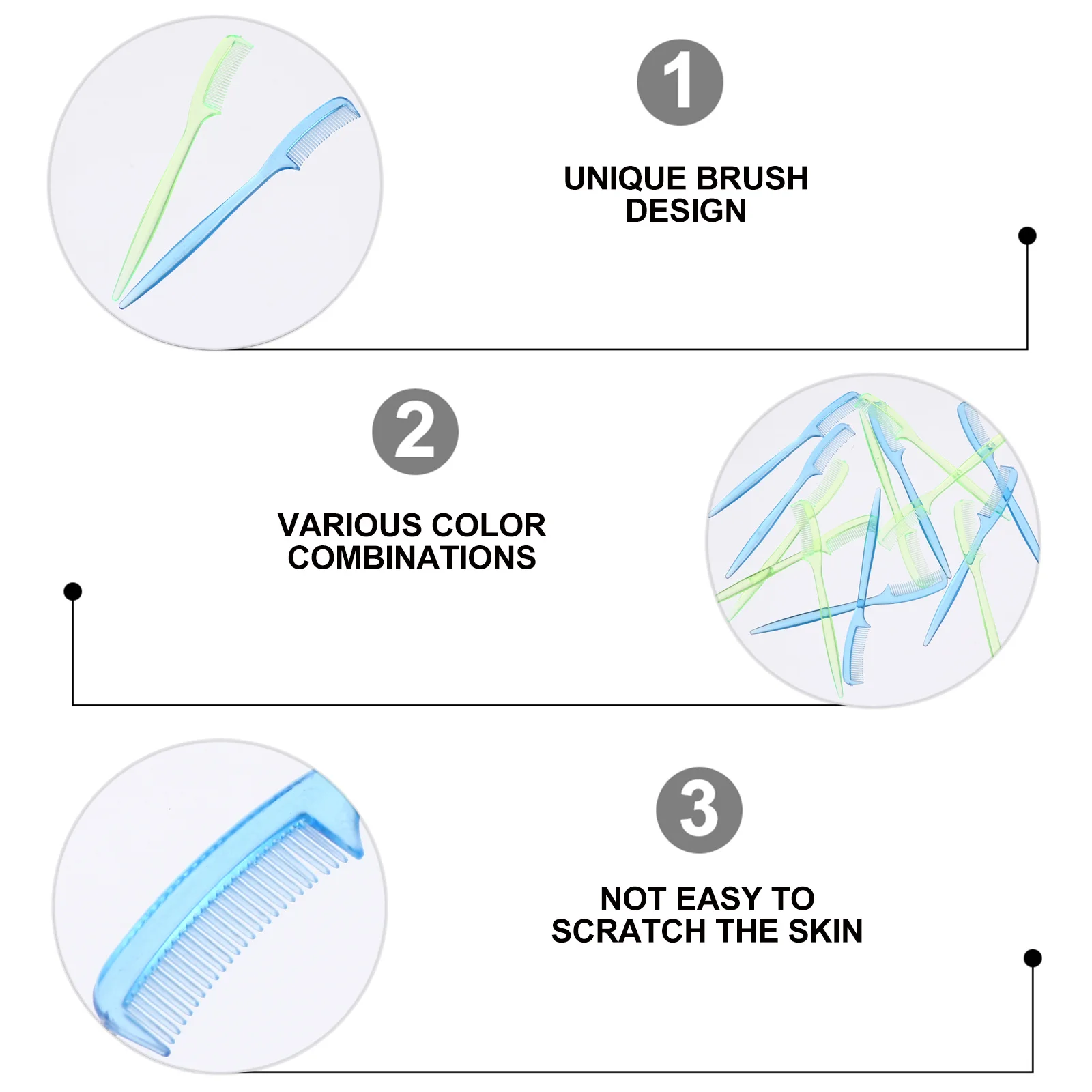 100pcs Eyelash Comb Plastic Double-Sided Lash Brow Comb For Mascara Easy Hold Travel Makeup Brush Tool Eyebrow Grooming Styler