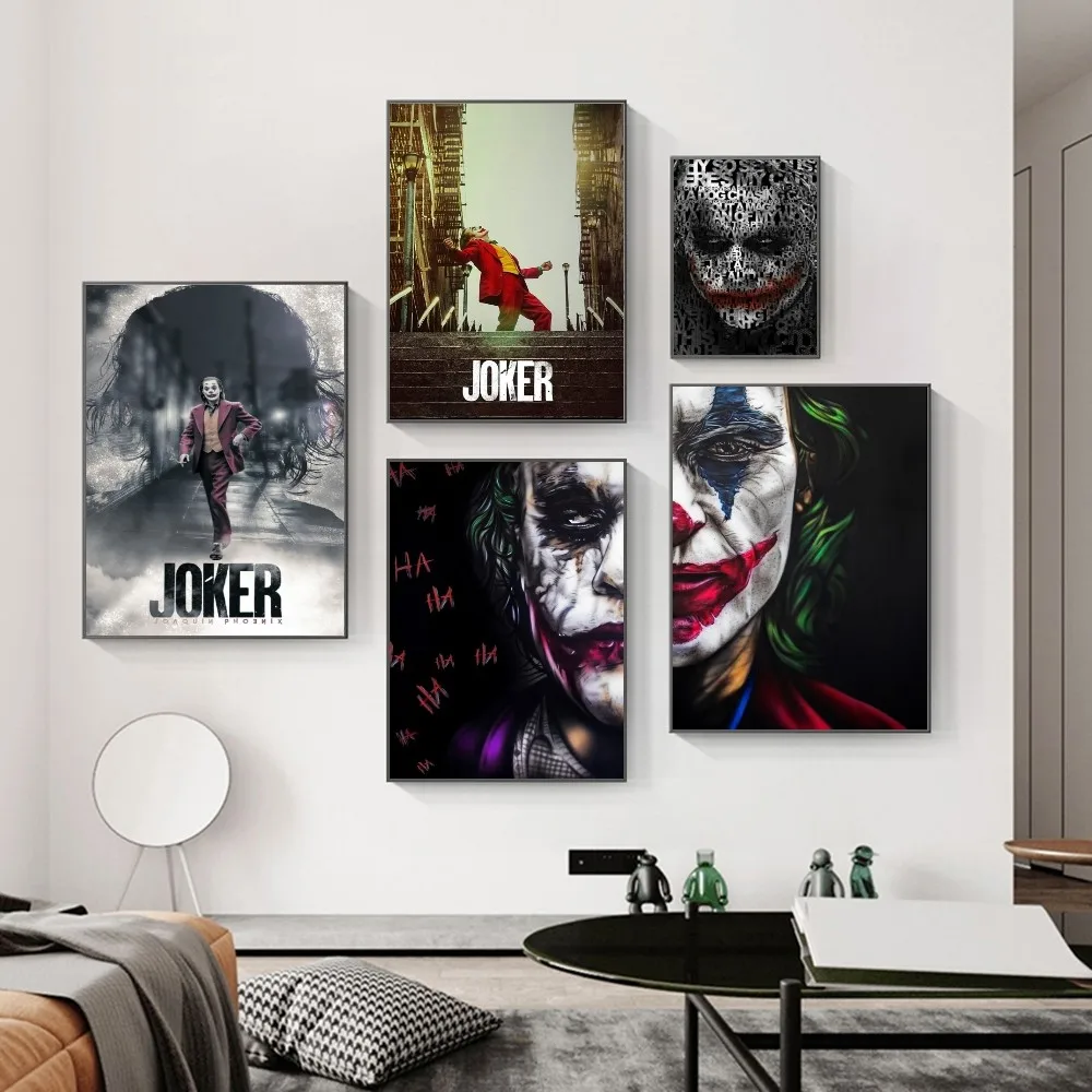 1PC Classic Movie Retro Print Poster Paper Waterproof HD Sticker J-joker H-Harley Quinn Bedroom Home Living Room Bar Wall Decor