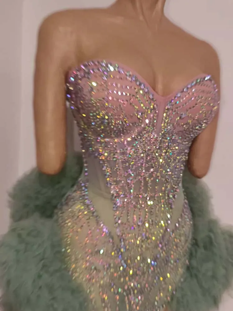 Abito gonfio sfumato colorato senza spalline sexy con stampa a caldo di alta qualità 2026 Nuovo abbigliamento da donna personalizzato alla moda