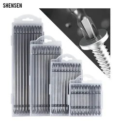 10Pcs 65-200mm Double-End Screwdriver Head Bits S2 Steel Ph2 Cross Bit Strong Magnetic High Hardness  Torque Batch Head Sets