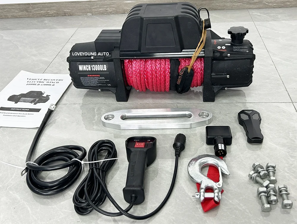 ونش كهربائي 12 فولت عالي التحمل 4 × 4 ونش كهربائي للطرق الوعرة للسيارة