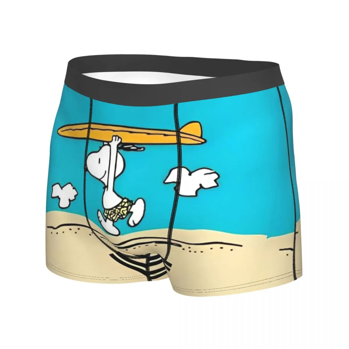 Snoopys Underwear Men Underpants Print Comfortable Boxershorts Quality Boxer Brief Plus Size