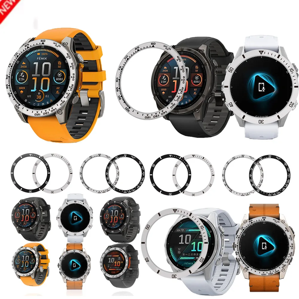 

Stainless Steel Watch bezel For Garmin Fenix8 43 47 51MM AMOLED Colorful version Anti Scratch Metal Cover Replacement Protective