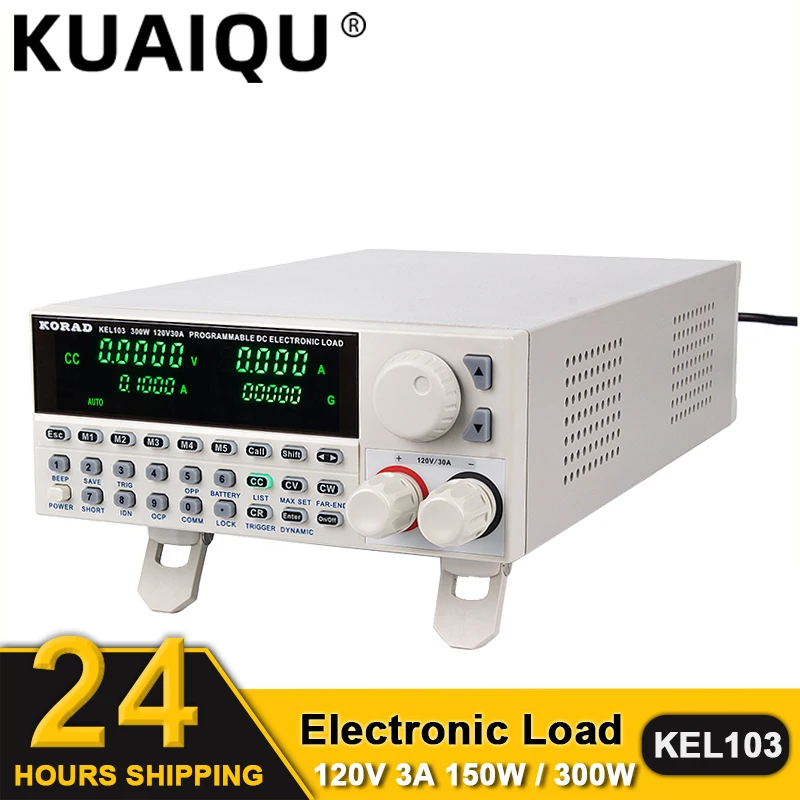 KORAD KEL103 KEL102 Carga Eletrônica DC Programável 150W/300W Ajustável 120V 30A Testador de Controle Digital RS-232 USB Connect