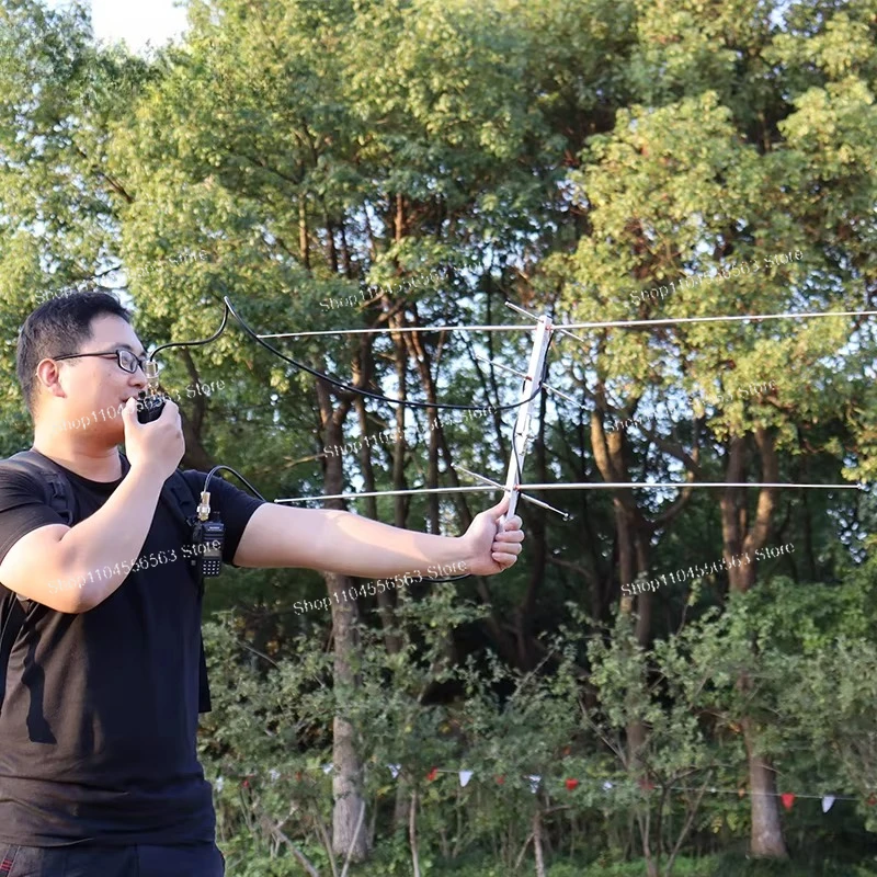 Portable Handheld Yagi Antenna for UV Band – Pocket-Size, High Gain, Ideal for Walkie Talkie & Ham Radio