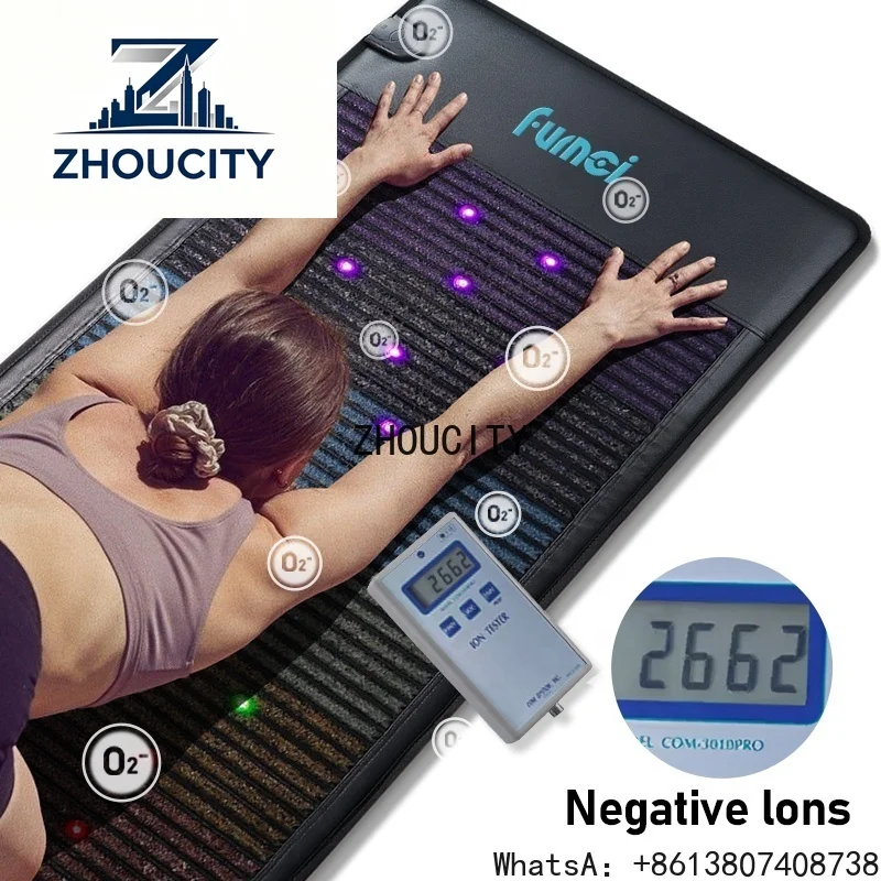 ZHOUCITY 3 Light Therapy Mat Amethyst Tourmaline Far  Mat 7 Crystal Bio Mattress