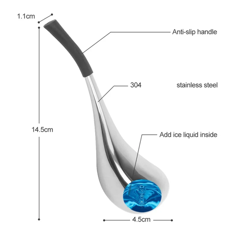 UNCL 2X Raffreddamento Bellezza Bastoni per il viso Onda di ghiaccio Palla Massaggio Viso Occhi Salone Strumenti per la cura della pelle Per ragazze Signore Spa Rullo freddo