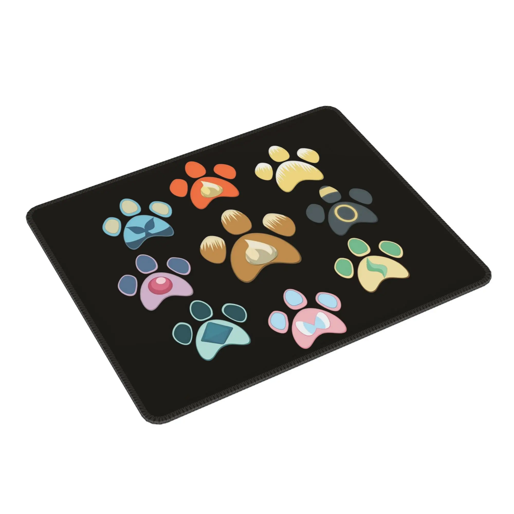 Eeveelution Pawprints マウスパッドコンピュータキーボードマウスマットゲーム PC ラップトップデスクマットオフィスアクセサリーテーブルマット