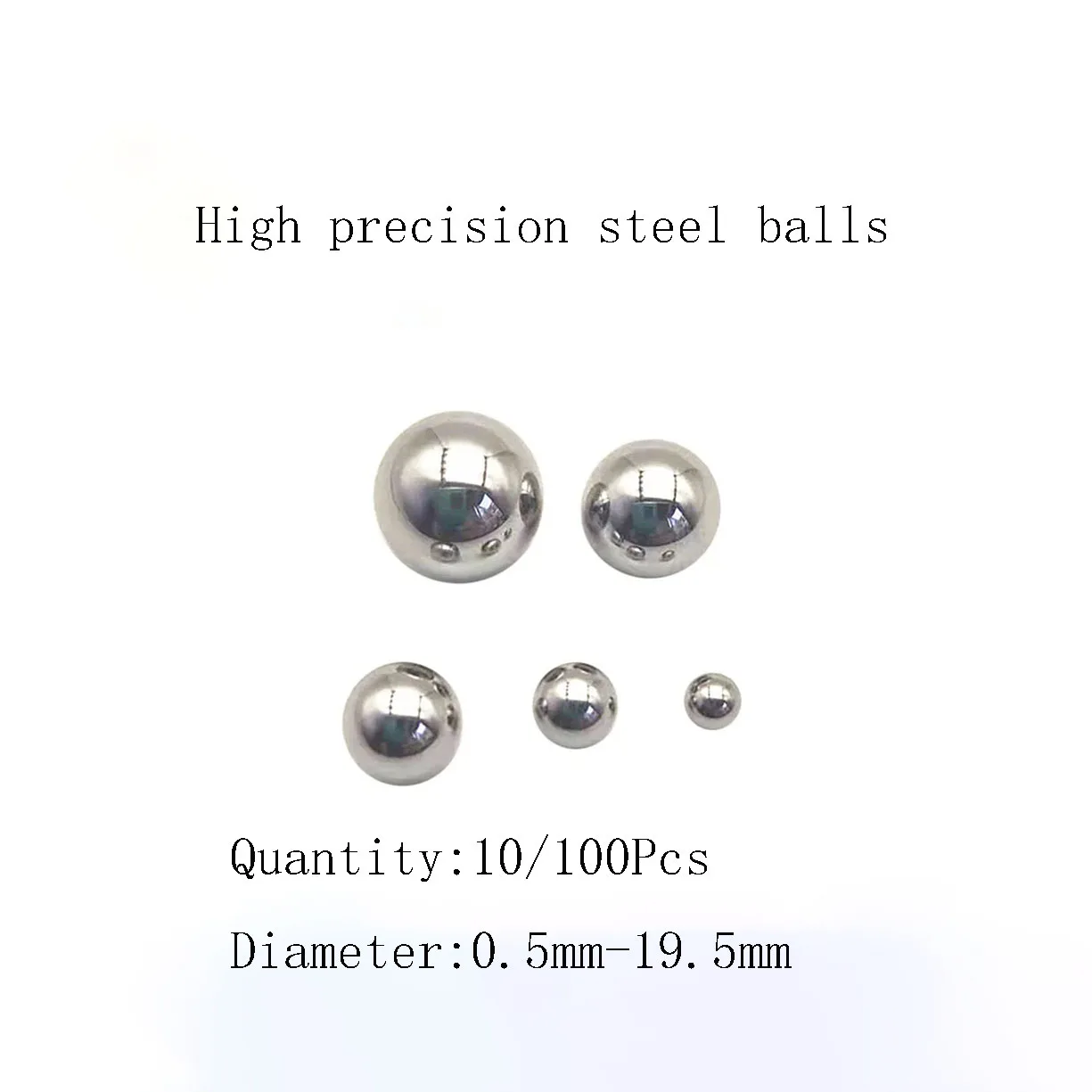 10/100Pcs High Precision Bearing Steel Balls Diameter 0.5mm-19.5mm Bearing Roller Solid Beads