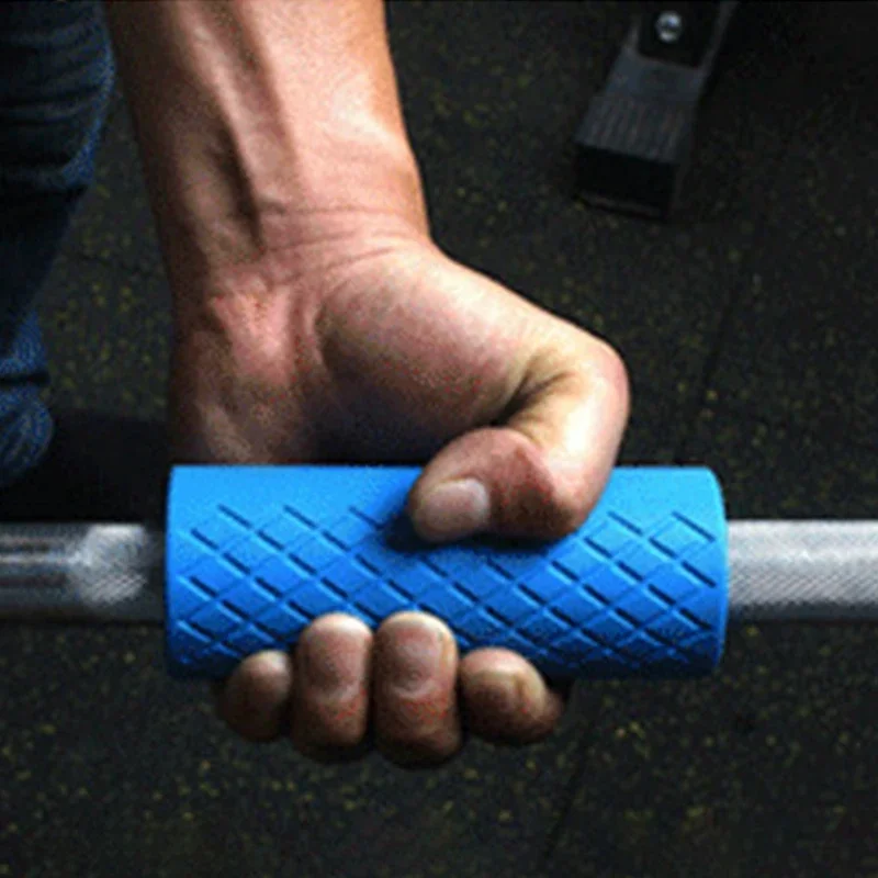 1 قطعة الحديد الدمبل القبضات شريط سميك مقابض سيليكون المضادة للانزلاق وسادة سميكة مقابض للبار سحب ما يصل رفع الأثقال الدهون قبضة