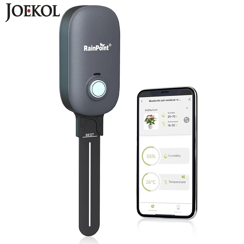 Smart Soil Moisture Meter Tuya App Control Soil Tester Temperature Humidity  Sensor for Gardens Potted - AliExpress