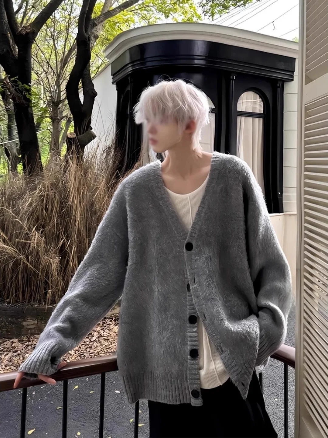 

Мужской зимний свободный вязаный кардиган в корейском стиле Aosphere Sensation, повседневная верхняя одежда