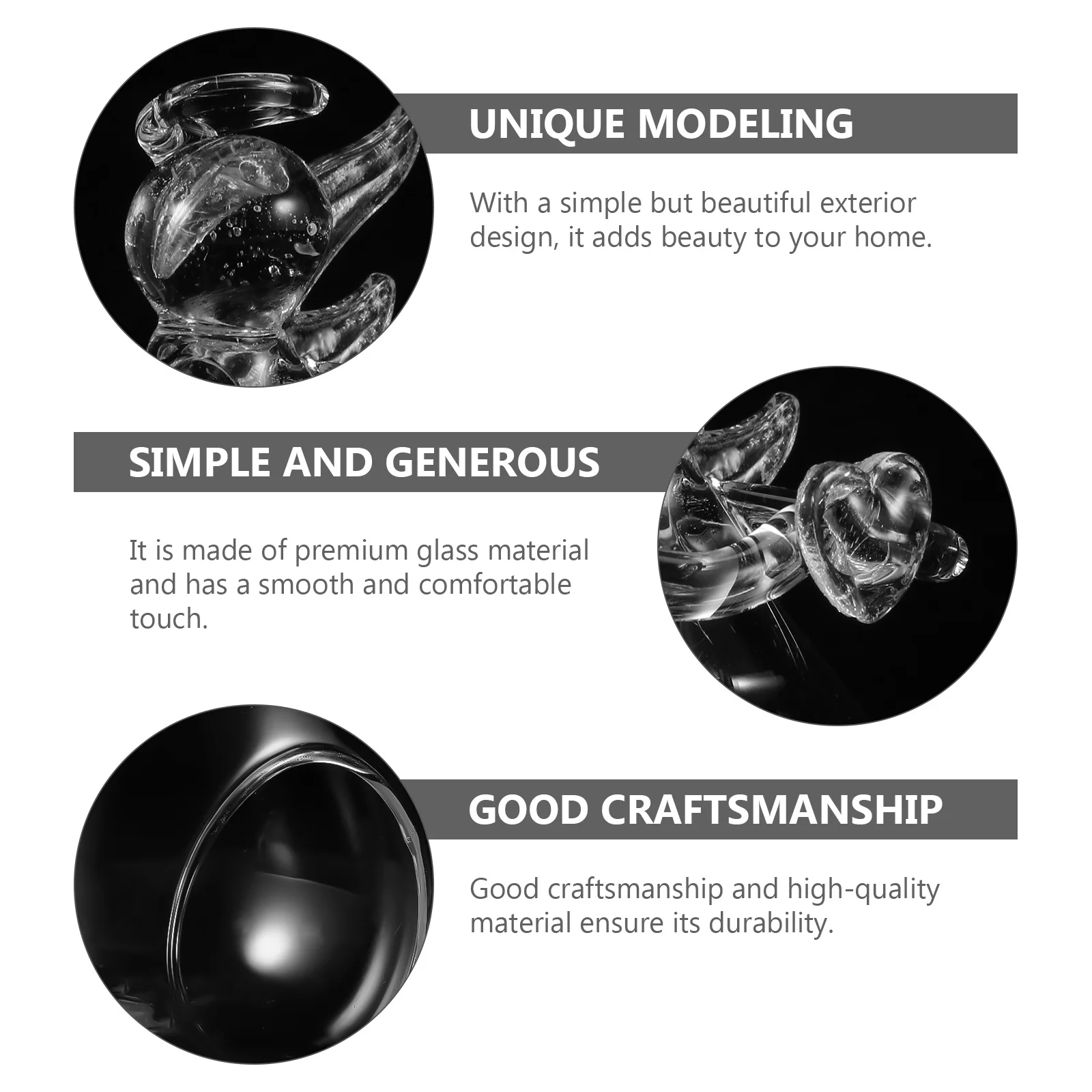 

2Pcs Clear Flower Vase Angel Design Glass Vase Home Decoration Smooth Comfortable Touch Elegant Gift Angel Design Glass Vases