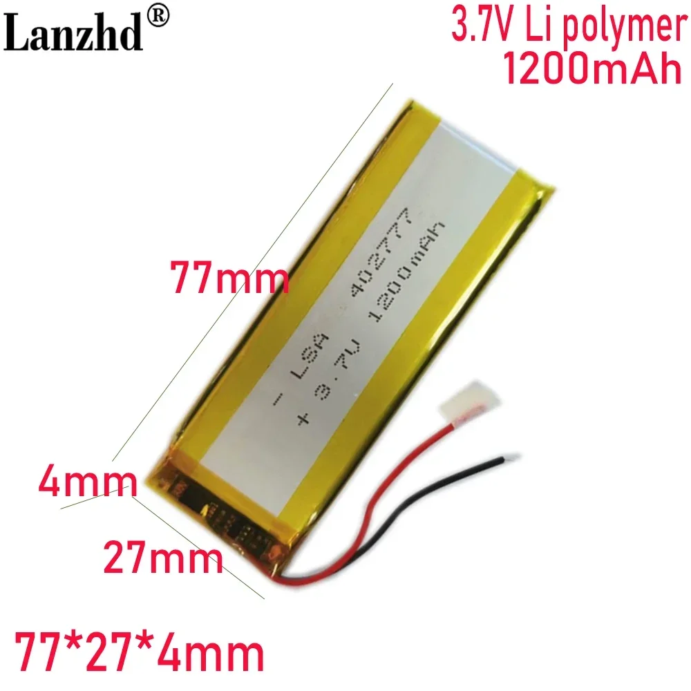 

402777 Li polymer lithium battery 1200MAH 3.7V batteries For mobile phone built-in battery card speaker Bluetooth wearable