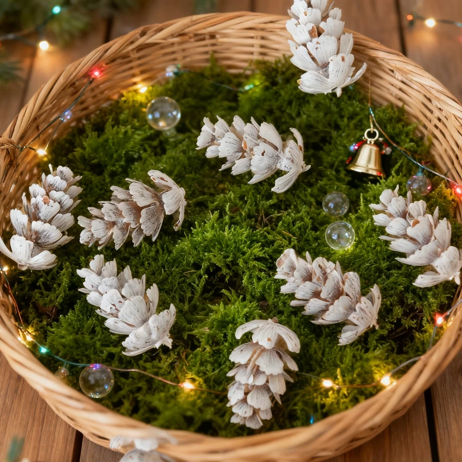 

50Pcs Artificial Plants Pinecone Diy Gifts Candy Box Christmas Tree Decorat Crafts Scrapbooking Home Room Wedding Party Supplies