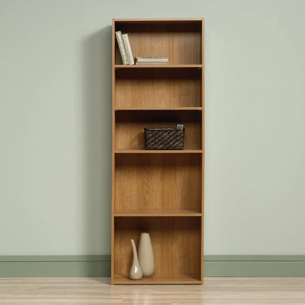 

Beginnings 5 Bookcase/Book Shelf, 24.57" L x 11.5" W x 71.181" H, Highland Oak book storage bookshelf bookshelves