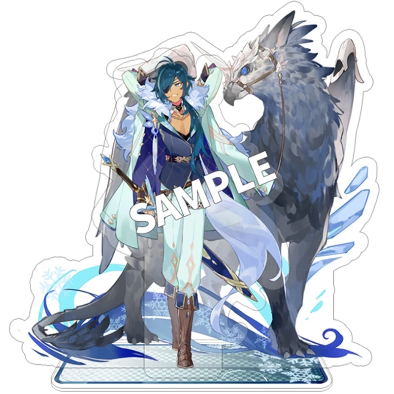 Anime Genshin Impact Kaeya Cosplay Rode Acrylic Cartoon Display Game Standing Sign Animation Peripheral Card Gift