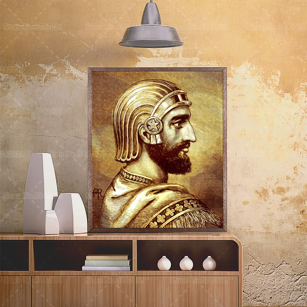 Cyrus The Great Print Poster Famous Ancient Military Strategist First Persian Empire Canvas Painting Wall Art Decor