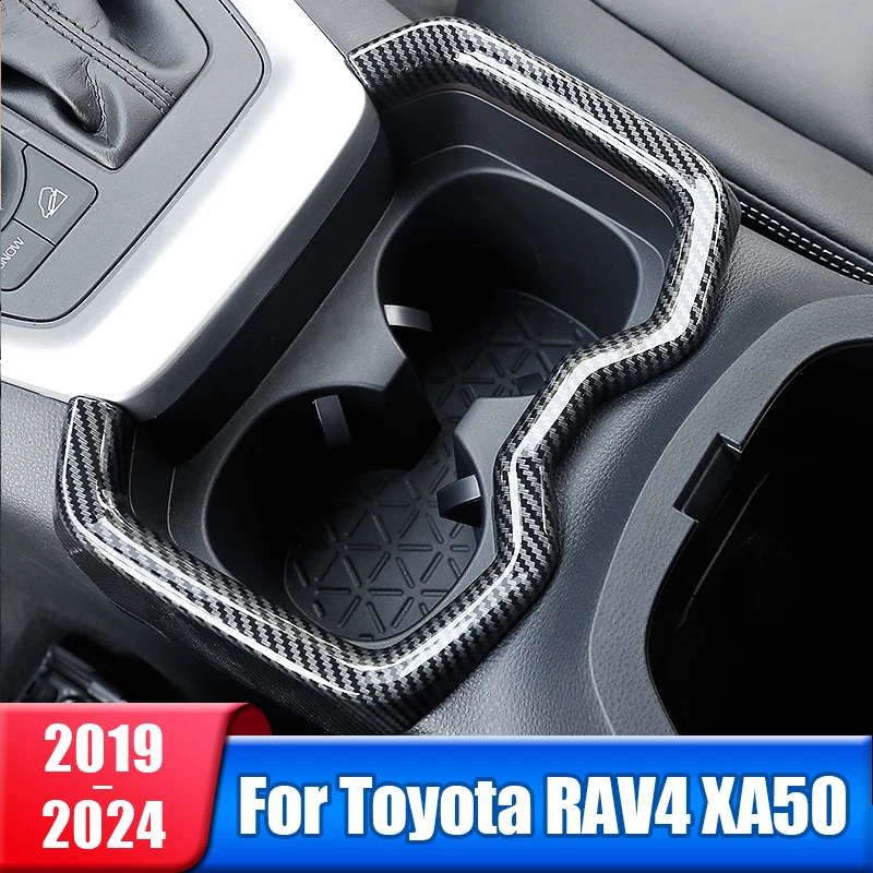 

For Toyota RAV4 XA50 2019 2020 2021 2022 2023 2024 RAV 4 Hybrid Car Front Water Cup Holder Trim Cover Accessories