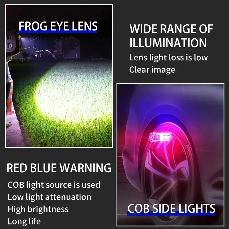 Portable LED Work Light Super Bright 1000LM Torch USB Rechargeable Emergency Light Built-in Battery for Camping Household Work