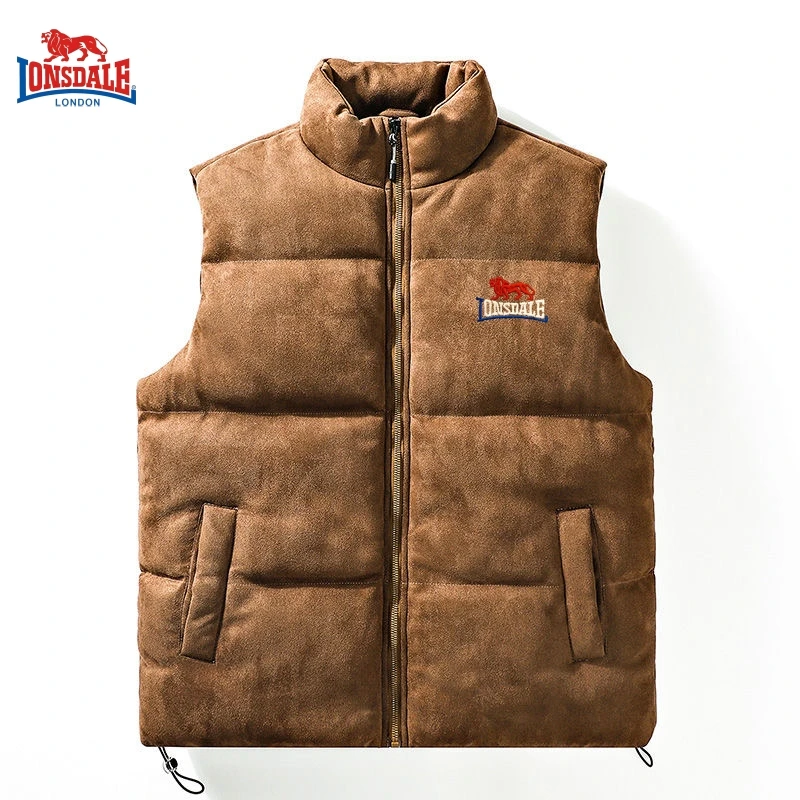 Autumn and Winter Men's Embroidered High-quality Cotton Vest Jacket, New Luxury, Casual, Comfortable, Sleeveless Warm Down Jacke