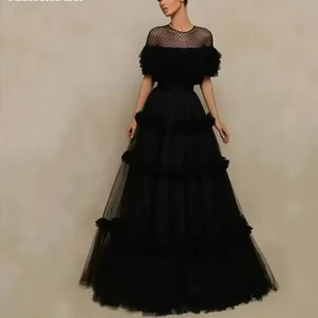 ที่กำหนดเองทำสีดำชุดราตรีคลื่น...