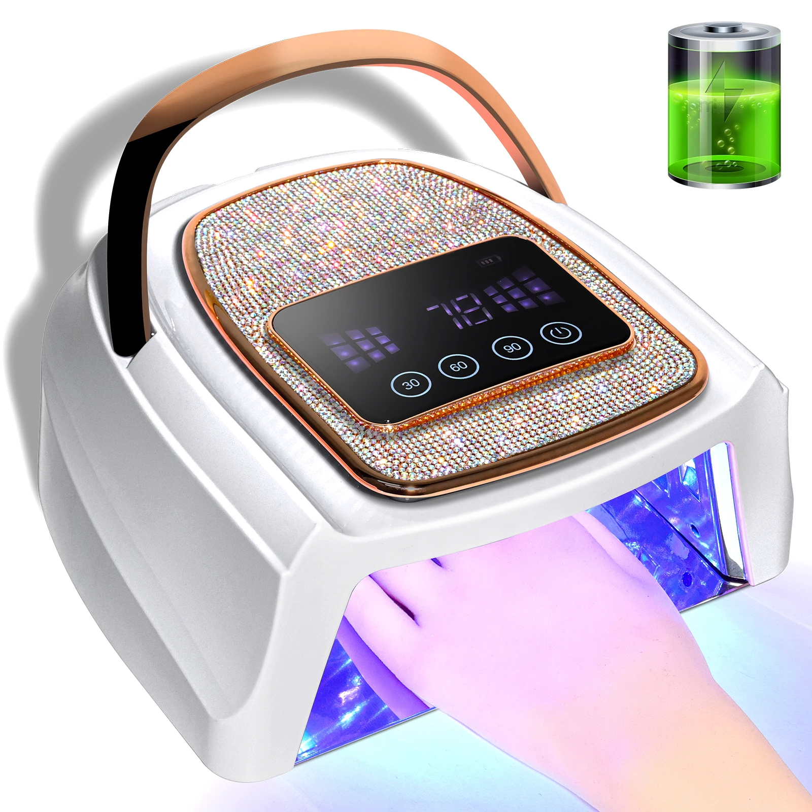 

Профессиональная сушилка для ногтей, 30 светодиодов, перезаряжаемая УФ-лампа для ногтей, сушилка для гель-лака для ногтей, лампа для отверждения маникюра, инструмент для дизайна ногтей, УФ-светильник