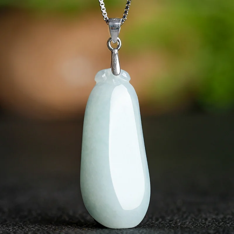 Wholesale Myanmar Fake Jadeite Melon Natural Jade Buddha Statue Pendant Simple Necklace