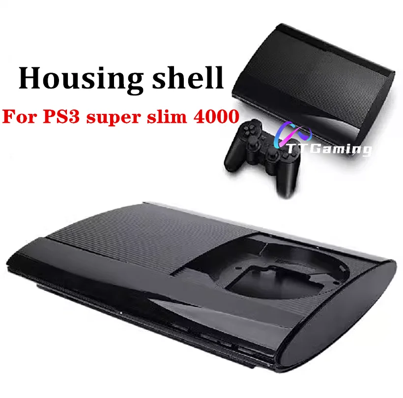 НОВЫЙ полный корпус для PS3 Super Slim 4K 4000 40XX 4012, крышка лицевой панели консоли черного цвета с полным комплектом винтов