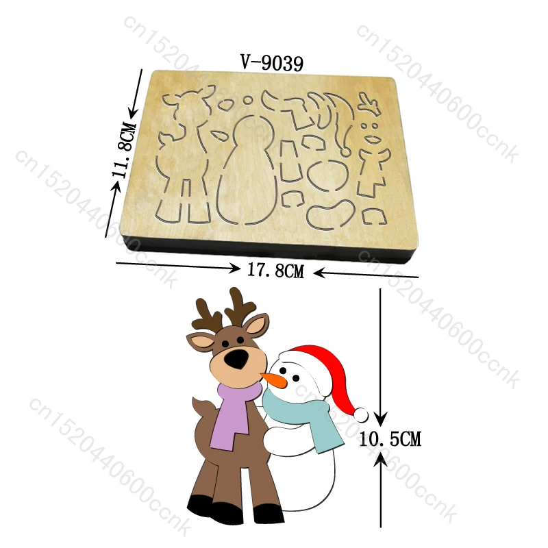 

Деревянные штампы для резки снеговика, новый скрапбукинг, несколько размеров, V-9039