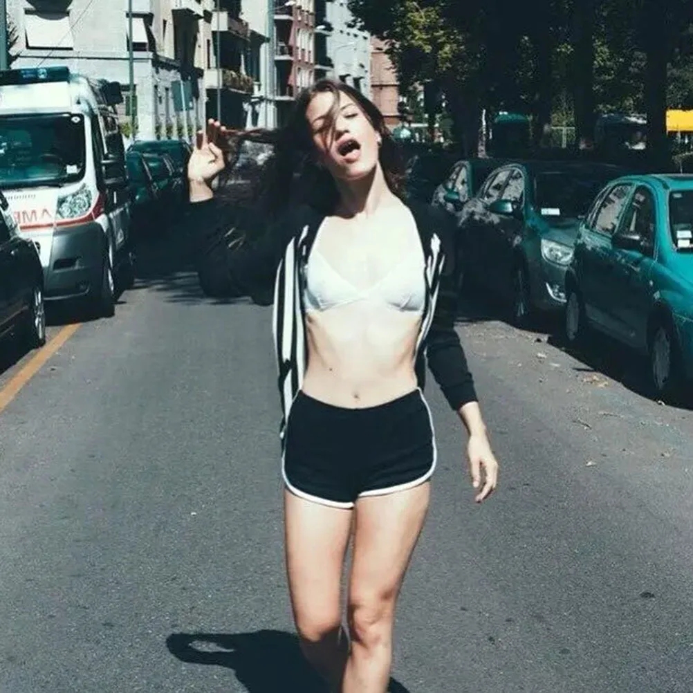 

Cotton Summer Sports Shorts Elastic Waist Breathable Running Yoga Pants Fitness Black Beach Casual Sports Shorts