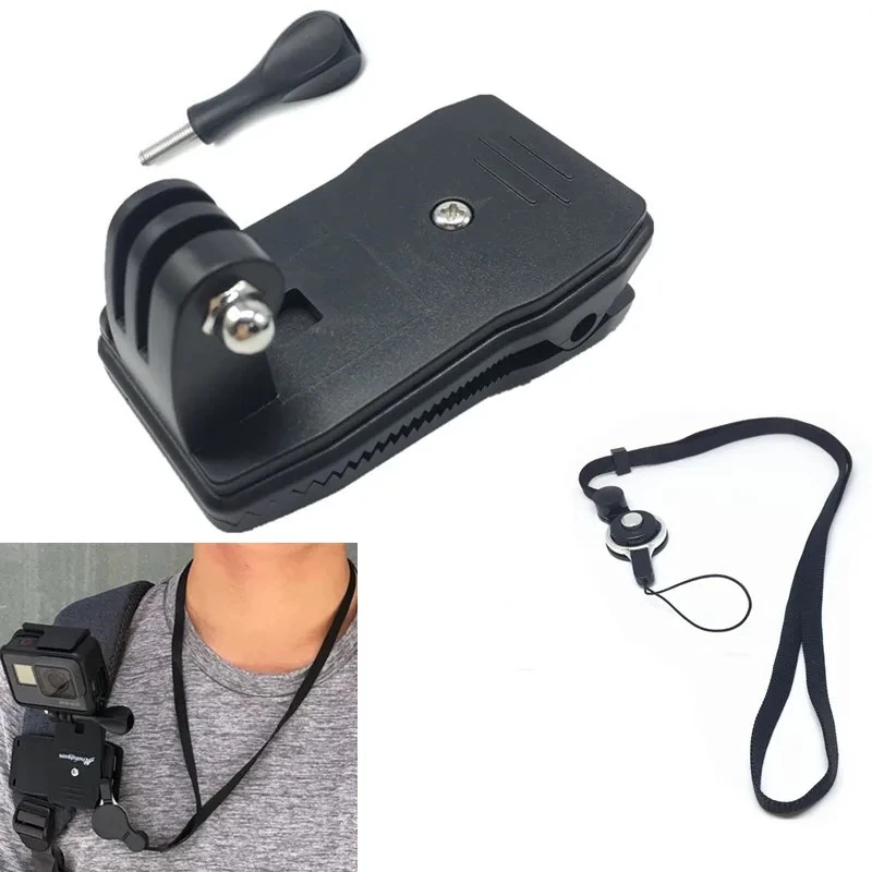 Anordsem аксессуары для Go Pro вращающийся на 360 градусов зажим Крепление для GoPro Hero 11 10 9 8 7 6 5 для Xiaomi yi для SJCAM для SJ4000