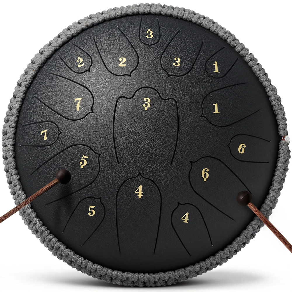 12 inch 15 tone D tone steel tongue drum rain drum outdoor garden yoga/meditation adult professional percussion instrument gift
